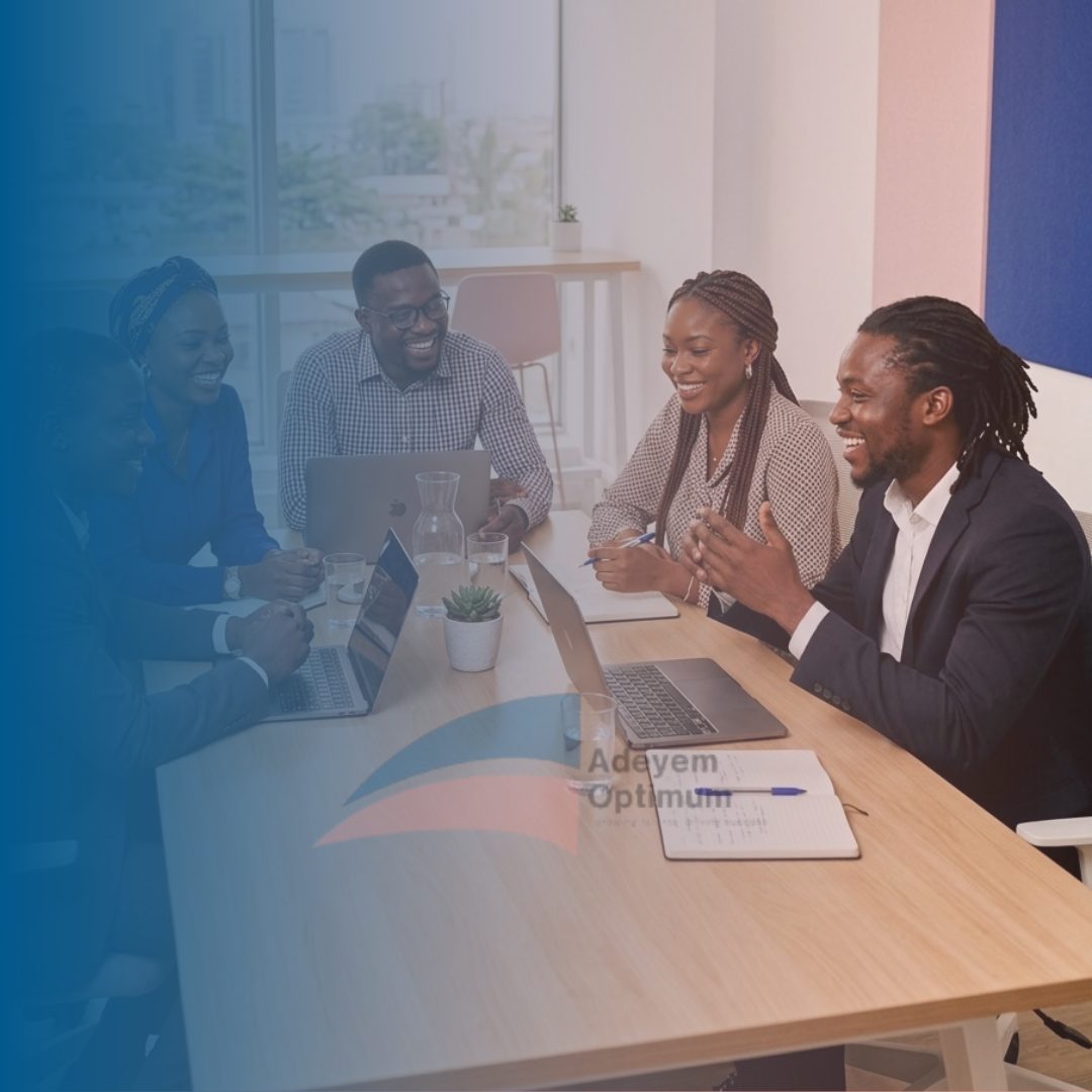 Professionals collaborating in a modern Lagos office